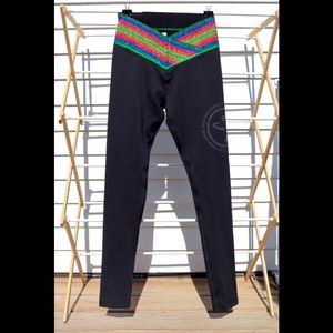 Reversible, Rainbow-waisted Zumba leggings